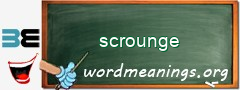 WordMeaning blackboard for scrounge